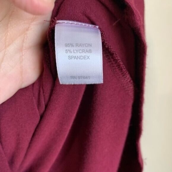 J.Jill Wearever Womens Layered Back Tunic Top Size Large Red Rayon Blend Jersey - Picture 6 of 9